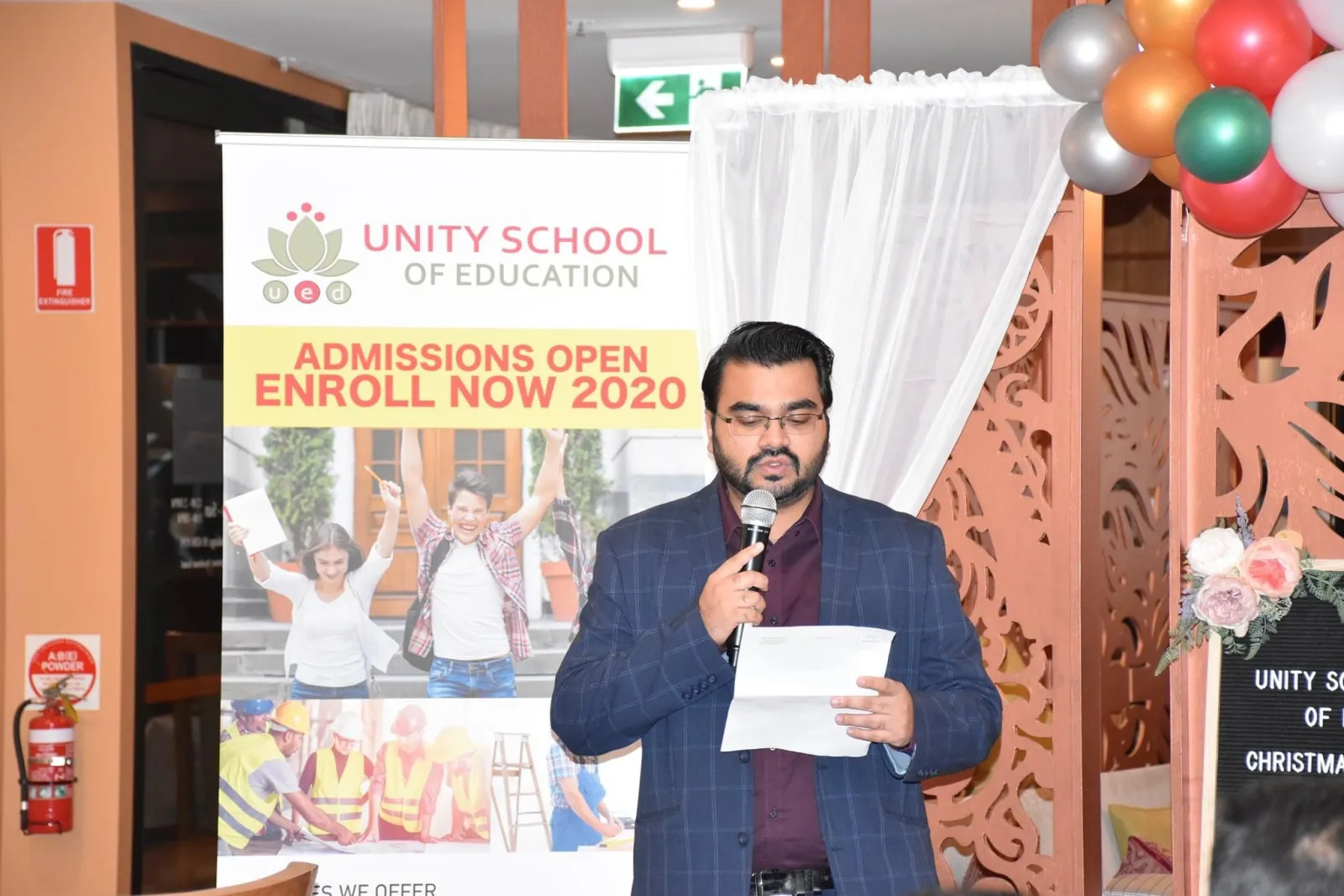 Unity School of Education students and staff